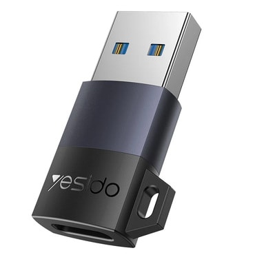 OTG adapter Yesido "GS34" USB-A USB-C USB3.0, 18W, alumínium ötvözet - szürke
