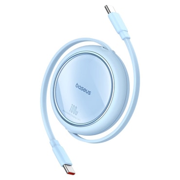 Töltő és adatátviteli 100W USB-C - USB-C káfehér Baseus "Free2Draw Mini" - 480Mbps - 1m - galaxy blue
