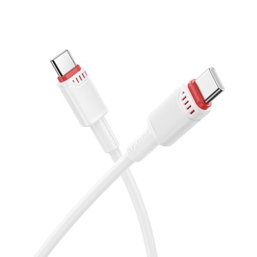 Töltő és adatátviteli 60W USB-C - USB-C káfehér Borofone "Beneficio BX110" - 1m - white
