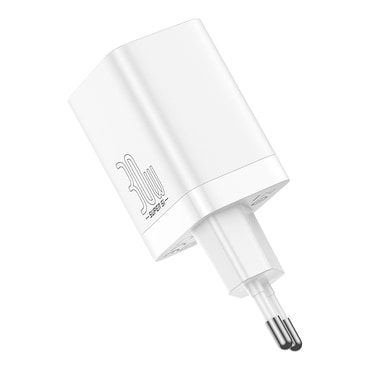 Fali 30W töltő Baseus "Super Si Pro" USB-C és USB-A készülékhez - white