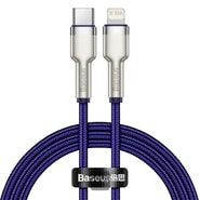 Töltő és adatátviteli 20W USB-C - Lightning káfehér Baseus "Cafule Series Metal" - 480Mbps - 2.4A - 1m - purple