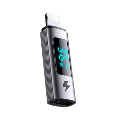 USB-C és Lightning OTG adapter Mcdodo "Wales Series OT-6100" 36W, LED kijelző, E-Mark chip - black