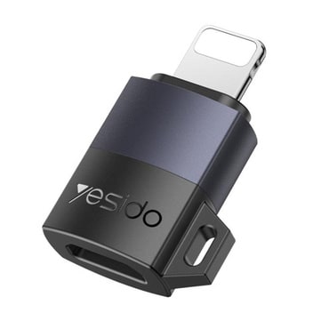 Micro USB → Lightning OTG adapter Yesido "GS30" 12W, 480Mbps készülékhez - szürke