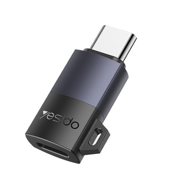 Lightning és USB-C OTG adapter Yesido "GS28" 60W, gyors töltés, 480Mbps, zsinór - szürke.