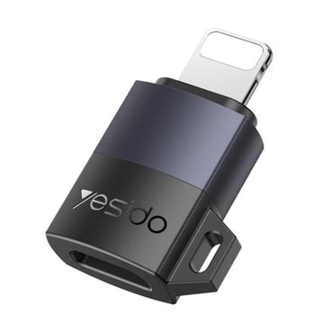 USB-C és Lightning OTG adapter Yesido "GS27" 27W, 480Mbps - szürke