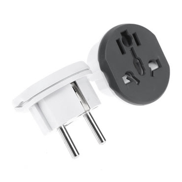 Utazó adapter Techsuit "C529" UK/US/AU EU-hoz, 16A, 250V - fehér.