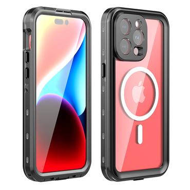 Vízálló tok ShellBox "WaterProof" iPhone 15 Pro Max IP68 minősítéssel, 1,5 m mélységig - fekete