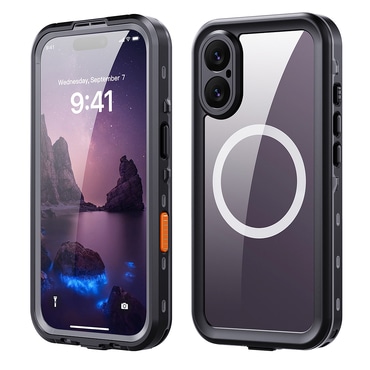 Vízálló tok ShellBox "WaterProof" iPhone 17 IP68 minősítéssel, 1,5 m mélységig - fekete