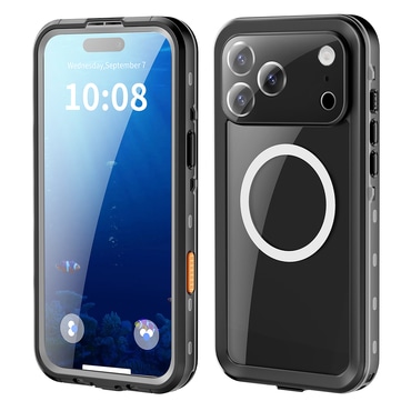 Vízálló tok ShellBox "WaterProof" iPhone 17 Pro Max IP68 minősítéssel, 1,5 m mélységig - fekete