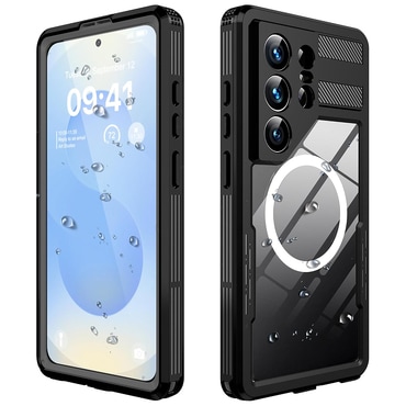 Vízálló tok ShellBox "WaterProof" Samsung Galaxy S26 Ultra IP68 minősítéssel, 1,5 m mélységig - fekete