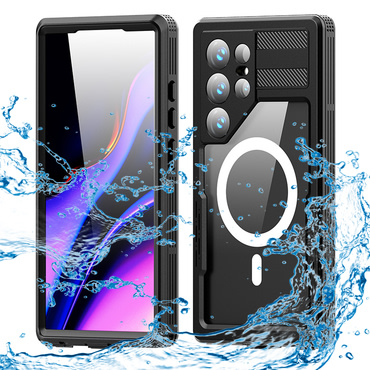 Vízálló tok ShellBox "WaterProof" Samsung Galaxy S24 Ultra IP68 minősítéssel, 1,5 m mélységig - fekete