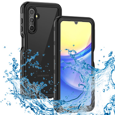Vízálló tok ShellBox "WaterProof" Samsung Galaxy A15 IP68 minősítéssel, 1,5 m mélységig - fekete