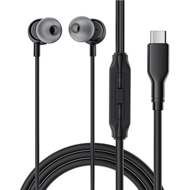 Fülhallgató Acefast "L8" mikrofonnal és vezérléssel, USB-C, 1.2m készülékhez - fekete