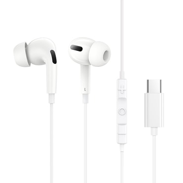 Fülhallgató Baseus "Encok C18" USB-C, mikrofonnal - fehér