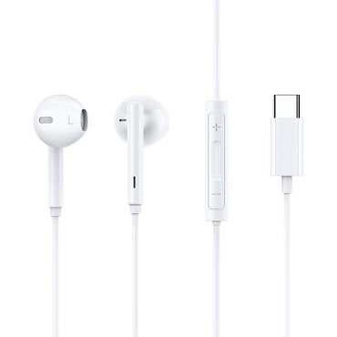 Fülhallgató Mcdodo "HP-7500" hangerőszabályzóval, USB-C, DAC chip, Hi-Res hang, 1.2m - fehér