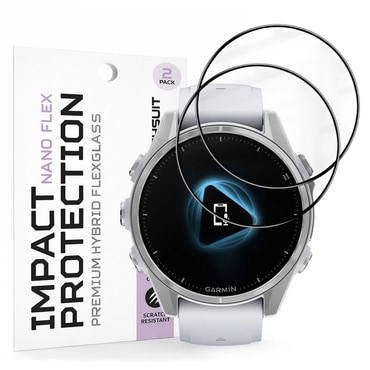 2-Pack Techsuit "Nano Flex" 3D Full Body kijelzővédő fólia Garmin Fenix 8 43mm modellhez