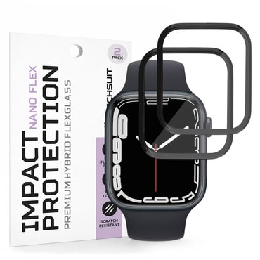 2-Pack Techsuit "Nano Flex" 3D Full Body kijelzővédő fólia Apple Watch 7 / 8 / 9 41mm modellhez