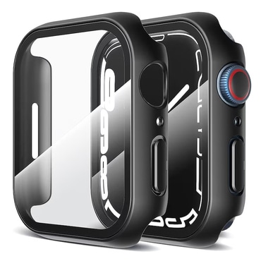 Techsuit "Defense360 Pro" tok kijelzővédővel Apple Watch 7 45mm készülékhez - fekete