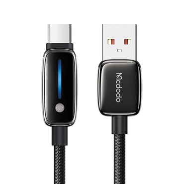 Töltő és adat USB-A - USB-C káfehér Mcdodo "CA-0020" - 6A - 1.2m - black