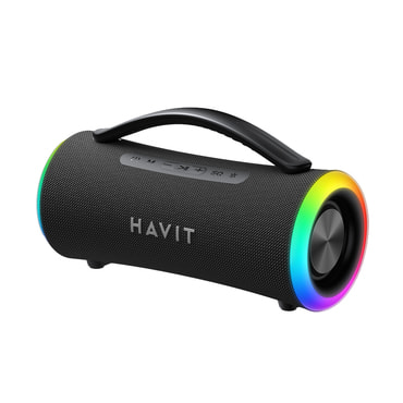 Bluetooth hangszóró Havit "SK834BT" Bluetooth 5.3, TWS, TF, FM, USB, RGB fények, IPX6, 4000mAh készülékhez - black