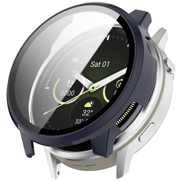 Techsuit "Defense360 Pro" tok kijelzővédővel Garmin Venu 4 45mm készülékhez - sötétkék
