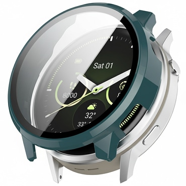 Techsuit "Defense360 Pro" tok kijelzővédővel Garmin Venu 4 45mm készülékhez - zöld