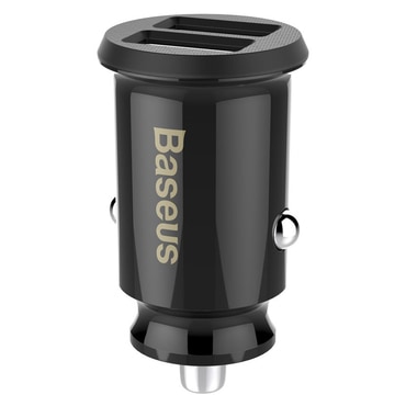 Autós töltő Baseus "Grain CCALL-ML01" 2x USB, LED világítás - black