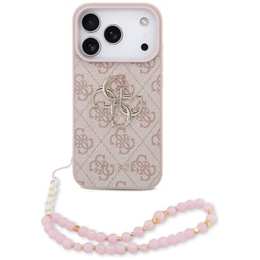 Tok Guess "Hardcase 4G Classic Logo pánttal" iPhone 17 Pro készülékhez - pink