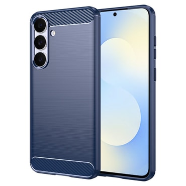 TPU gél tok "Brushed Carbon" Samsung Galaxy S25 FE készülékekhez - kék