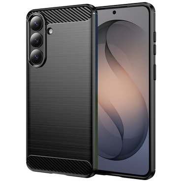 TPU gél tok "Brushed Carbon" Samsung Galaxy S26 készülékekhez - fekete