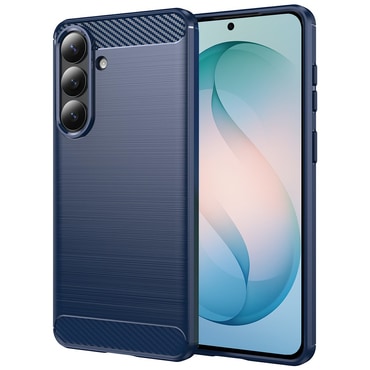 TPU gél tok "Brushed Carbon" Samsung Galaxy S26 Plus készülékekhez - kék