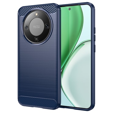 TPU gél tok "Brushed Carbon" Honor Magic8 Lite készülékekhez - kék