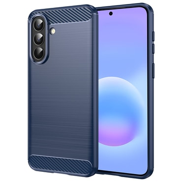 TPU gél tok "Brushed Carbon" Samsung Galaxy A57 5G készülékekhez - kék