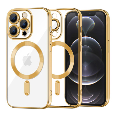 Tok Techsuit "Luxury Crystal MagSafe" iPhone 12 Prokészülékhez - arany