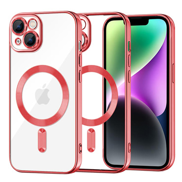 Tok Techsuit "Luxury Crystal MagSafe" iPhone 14készülékhez - piros
