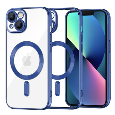 Tok Techsuit "Luxury Crystal MagSafe" iPhone 13készülékhez - sötétkék