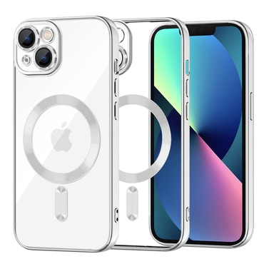 Tok Techsuit "Luxury Crystal MagSafe" iPhone 13készülékhez - ezüst