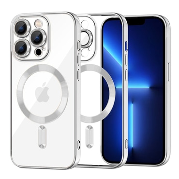 Tok Techsuit "Luxury Crystal MagSafe" iPhone 13 Pro Maxkészülékhez - ezüst
