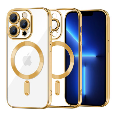 Tok Techsuit "Luxury Crystal MagSafe" iPhone 13 Pro Maxkészülékhez - arany