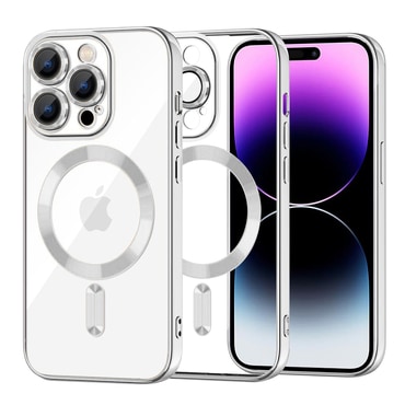 Tok Techsuit "Luxury Crystal MagSafe" iPhone 14 Pro Maxkészülékhez - ezüst