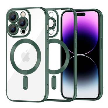 Tok Techsuit "Luxury Crystal MagSafe" iPhone 14 Pro Maxkészülékhez - sötétzöld