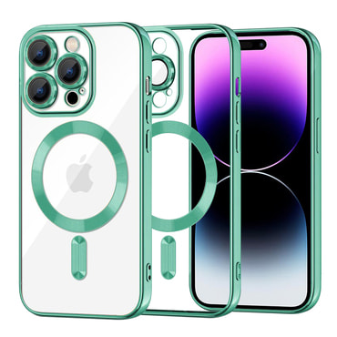 Tok Techsuit "Luxury Crystal MagSafe" iPhone 14 Pro Maxkészülékhez - világoszöld