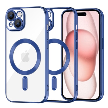 Tok Techsuit "Luxury Crystal MagSafe" iPhone 15készülékhez - sötétkék