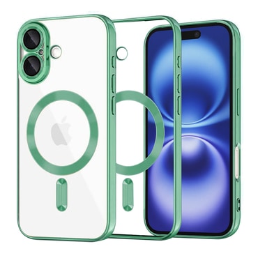 Tok Techsuit "Luxury Crystal MagSafe" iPhone 16készülékhez - világoszöld
