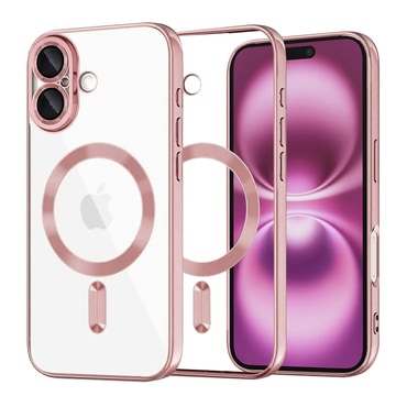 Tok Techsuit "Luxury Crystal MagSafe" iPhone 16 Pluskészülékhez - rózsaszín