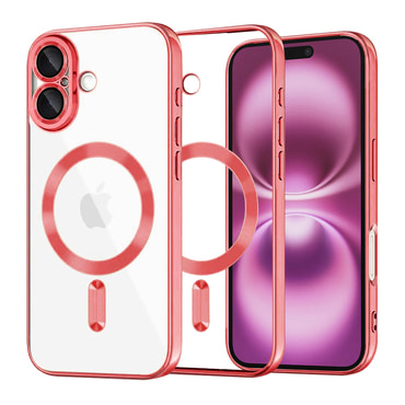 Tok Techsuit "Luxury Crystal MagSafe" iPhone 16 Pluskészülékhez - piros