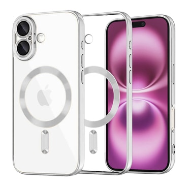 Tok Techsuit "Luxury Crystal MagSafe" iPhone 16 Pluskészülékhez - ezüst