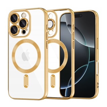 Tok Techsuit "Luxury Crystal MagSafe" iPhone 16 Pro készülékhez - arany