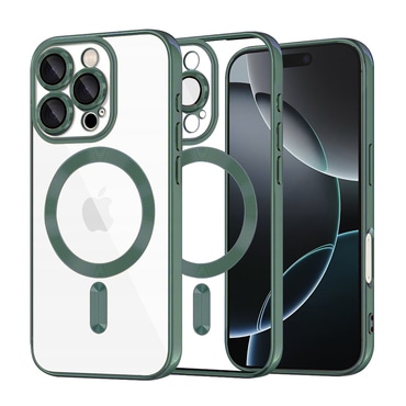 Tok Techsuit "Luxury Crystal MagSafe" iPhone 16 Pro készülékhez - sötétzöld