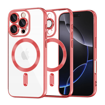 Tok Techsuit "Luxury Crystal MagSafe" iPhone 16 Pro Max készülékhez - piros